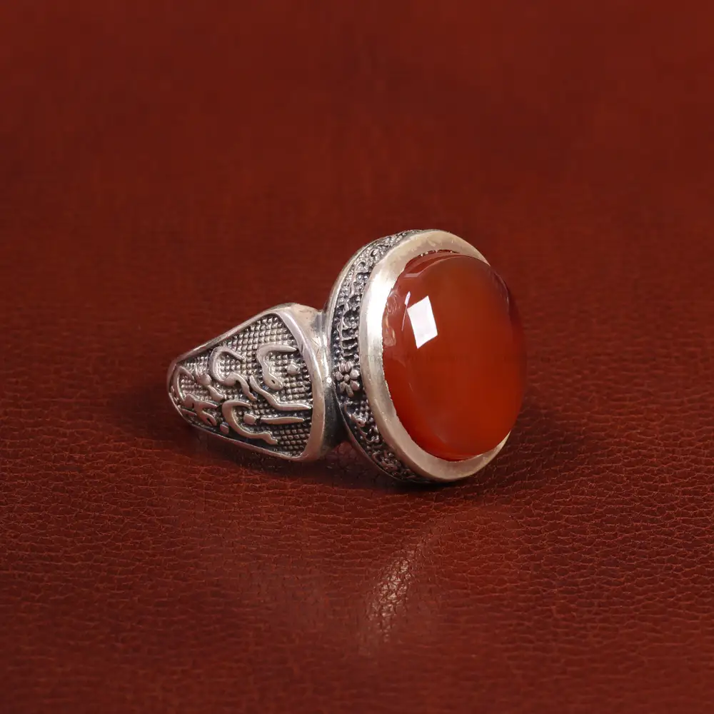 انگشتر عقیق یمن مردانه کد 26162