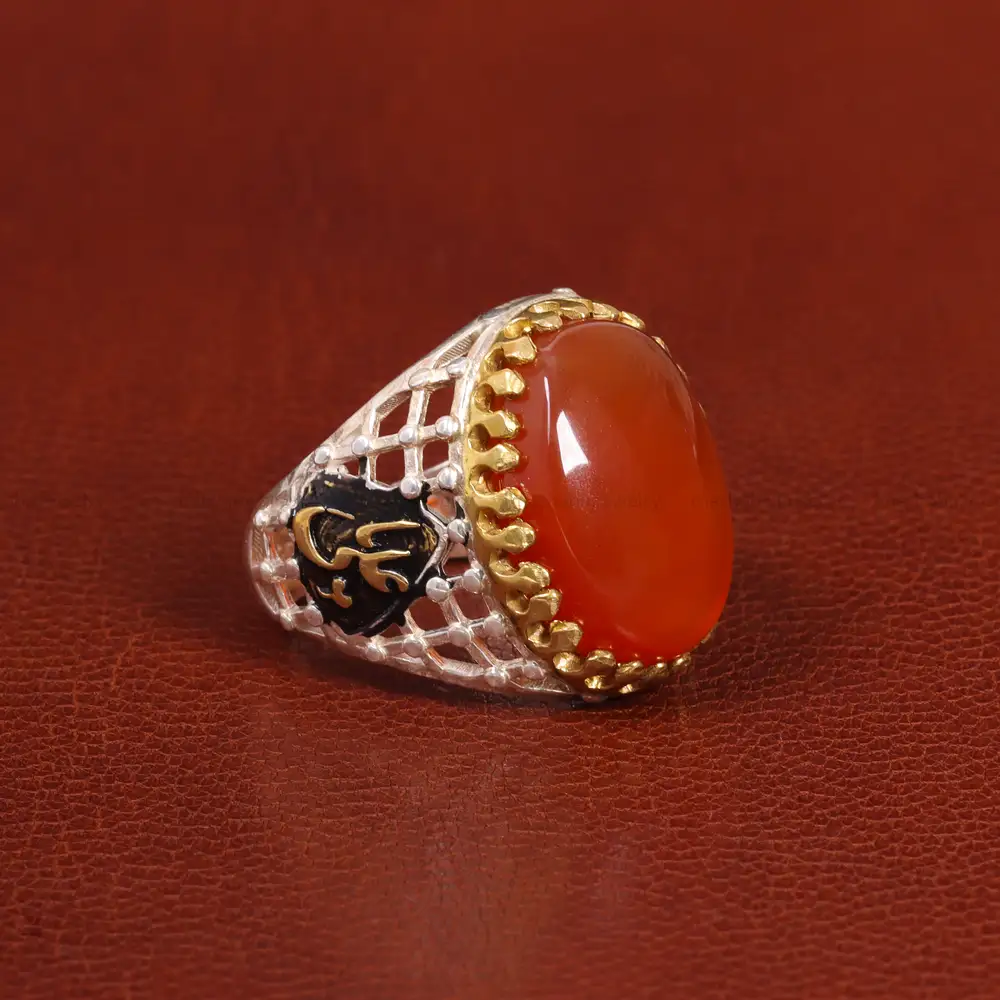 انگشتر عقیق یمن مردانه کد 26165