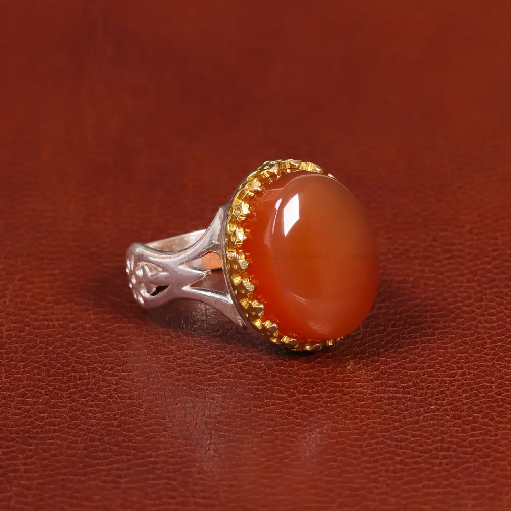 انگشتر عقیق یمن مردانه کد 26170