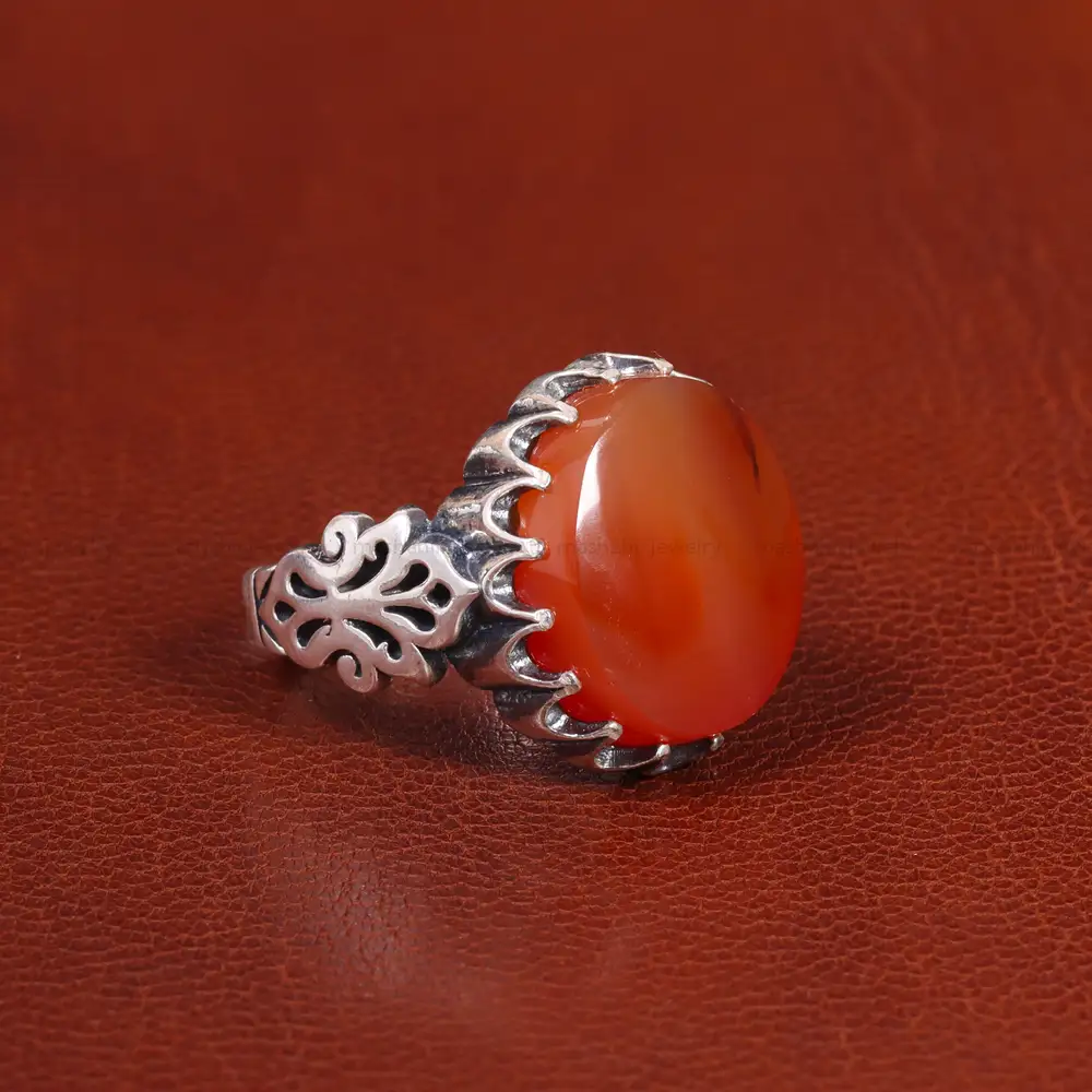 انگشتر عقیق یمن مردانه کد 26173