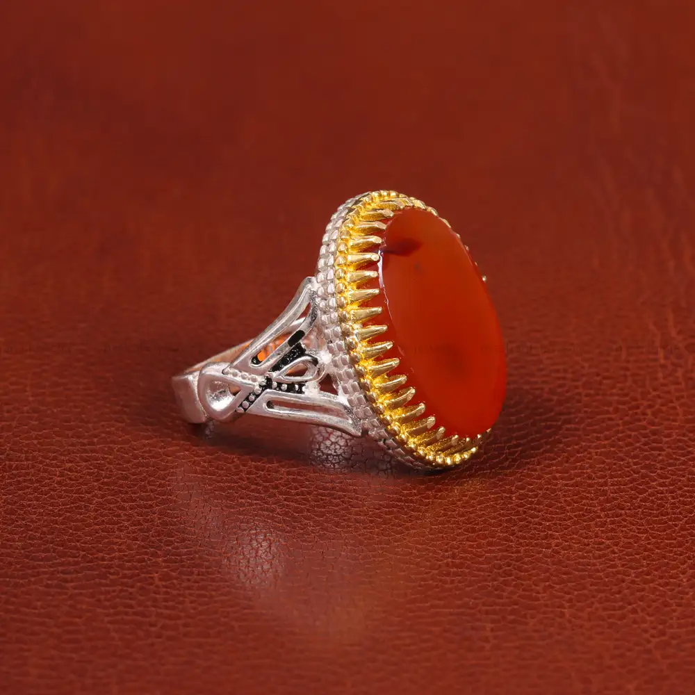 انگشتر عقیق یمن مردانه کد 26174