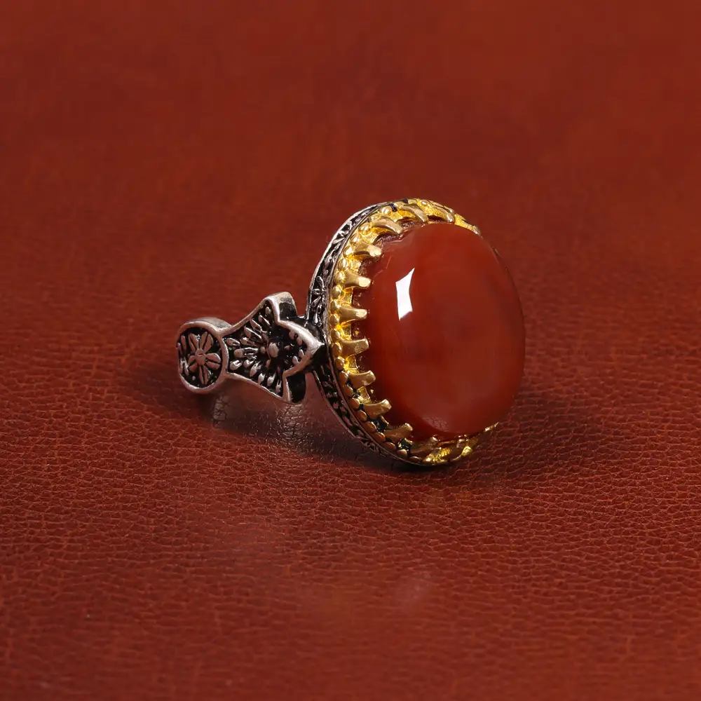 انگشتر عقیق یمن مردانه کد 26184