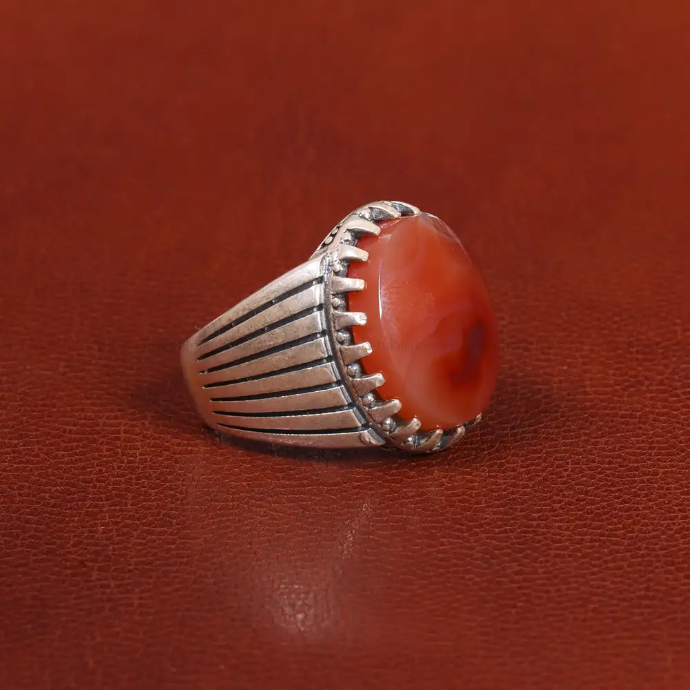 انگشتر عقیق یمن مردانه کد 26188