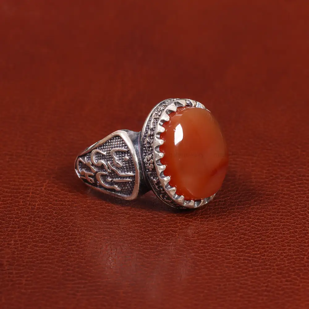 انگشتر عقیق یمن مردانه کد 26190