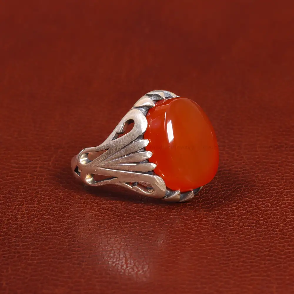 انگشتر عقیق یمن مردانه کد 26193