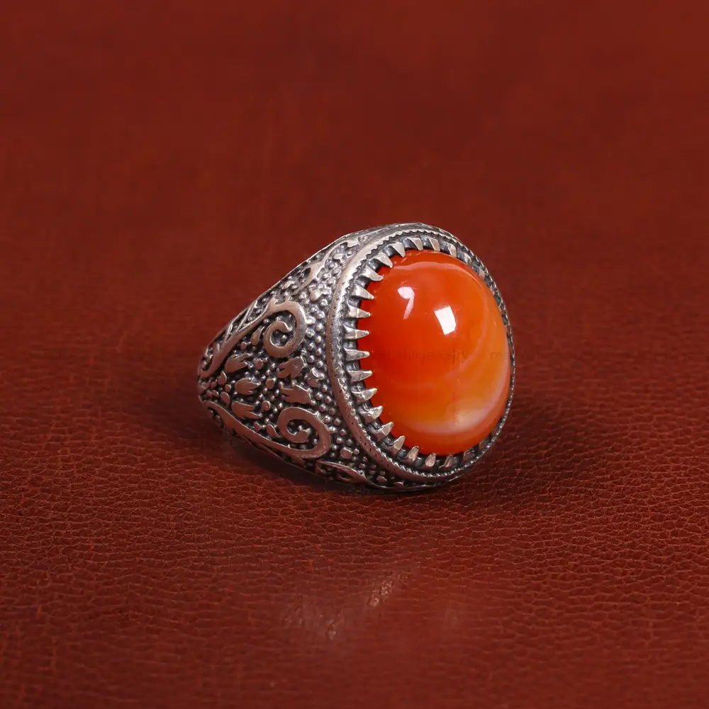 انگشتر عقیق یمن مردانه کد 26196