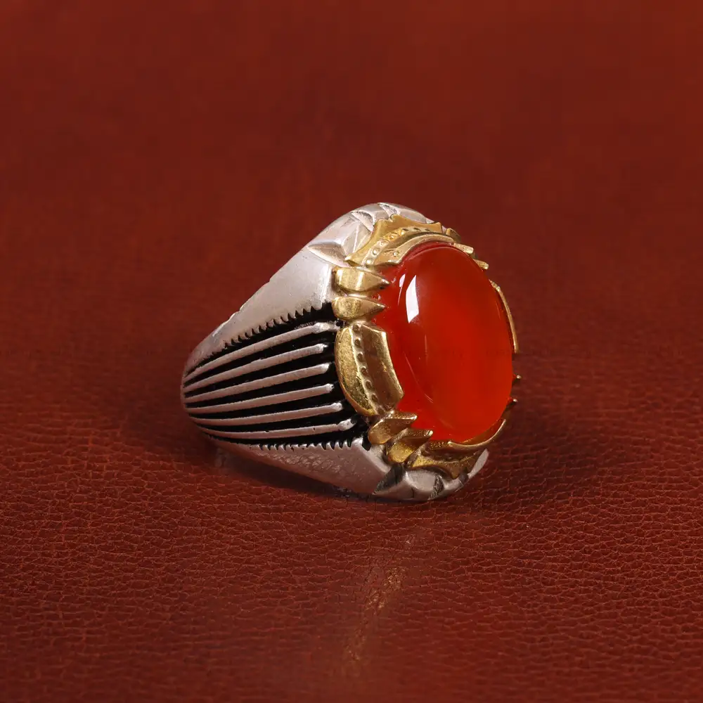 انگشتر عقیق یمن مردانه کد 26197