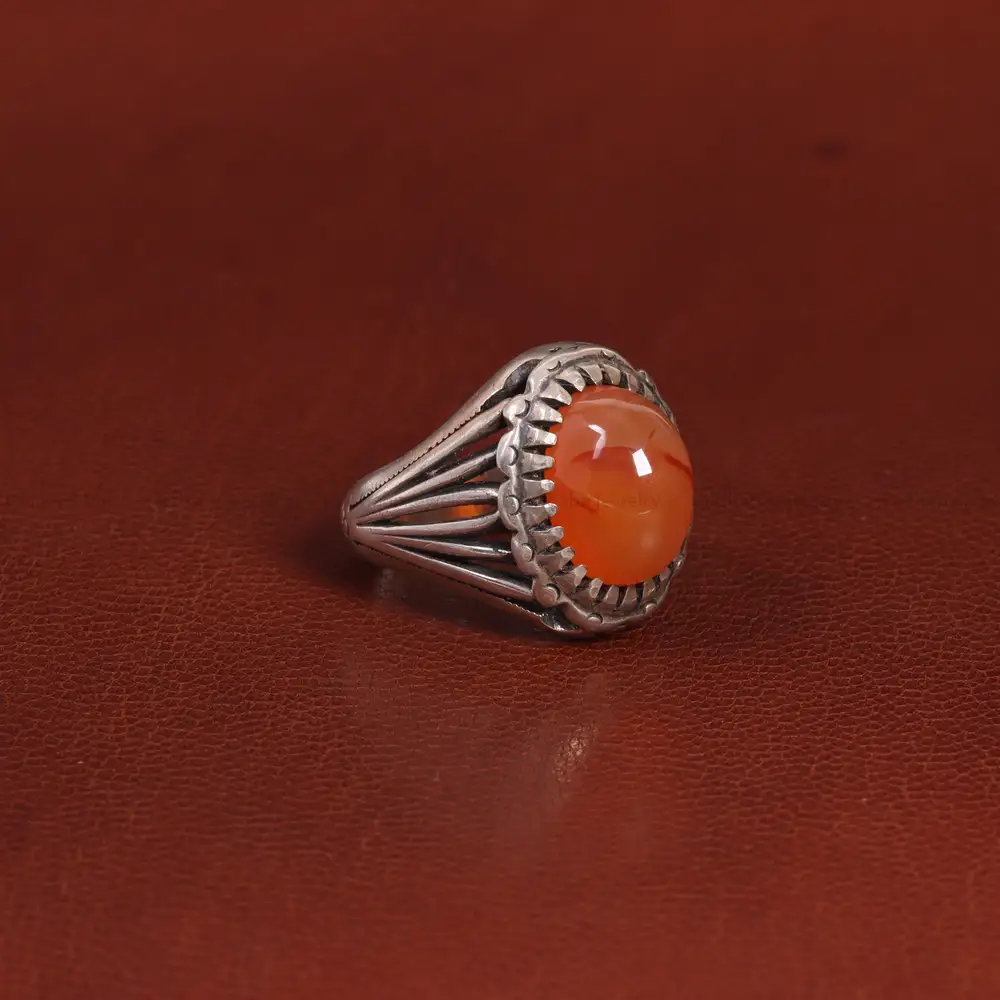 انگشتر عقیق یمن مردانه کد 26205