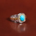 انگشتر فيروزه عجمی مردانه کد 26217