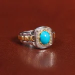 انگشتر فيروزه عجمی مردانه کد 26218