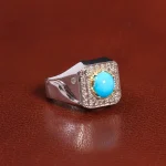 انگشتر فيروزه عجمی مردانه کد 26222