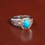 انگشتر فيروزه عجمی مردانه کد 26223