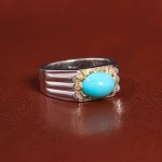 انگشتر فيروزه عجمی مردانه کد 26237