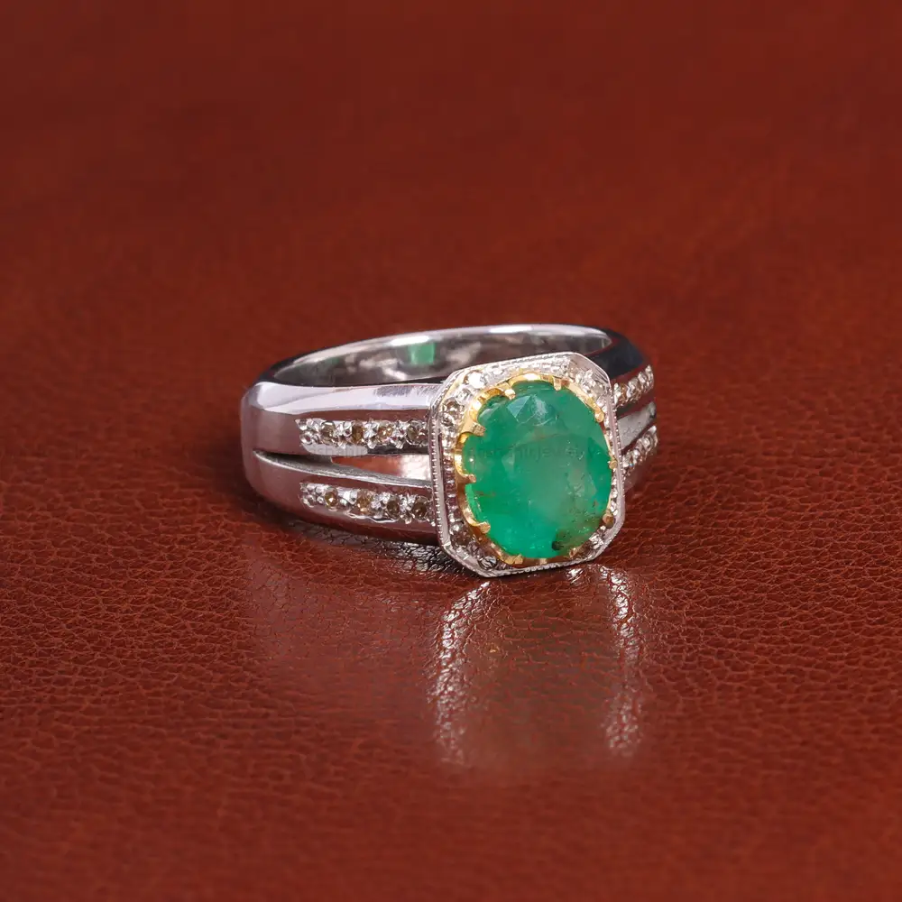 انگشتر زمرد مردانه کد 26241