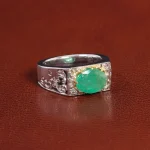 انگشتر زمرد مردانه کد 26244