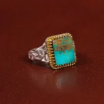 انگشتر فیروزه شجری مردانه کد 26253