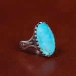 انگشتر فیروزه شجری مردانه کد 26258