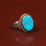 انگشتر فیروزه شجری مردانه کد 26261