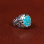 انگشتر فیروزه شجری مردانه کد 26282