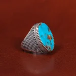 انگشتر فیروزه شجری مردانه کد 26298