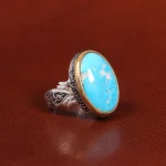 انگشتر فیروزه شجری مردانه کد 26302