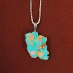 گردنبند فیروزه زنانه طرح ایران کد 26372