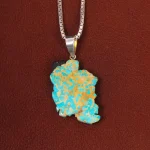 گردنبند فیروزه زنانه طرح ایران کد 26374