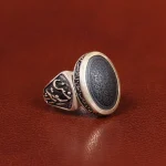 انگشتر حدید مردانه کد 26385