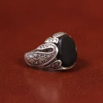 انگشتر حدید مردانه کد 26395