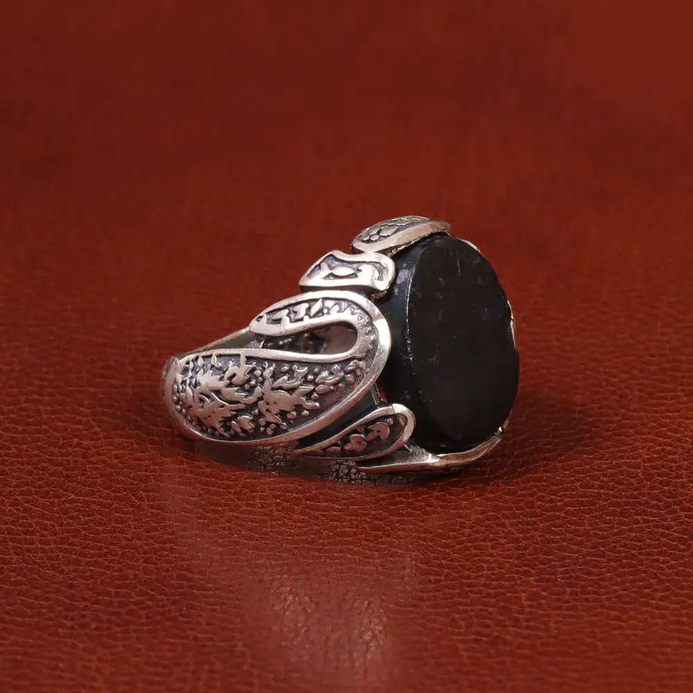 انگشتر حدید مردانه کد 26395