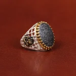 انگشتر حدید مردانه کد 26397