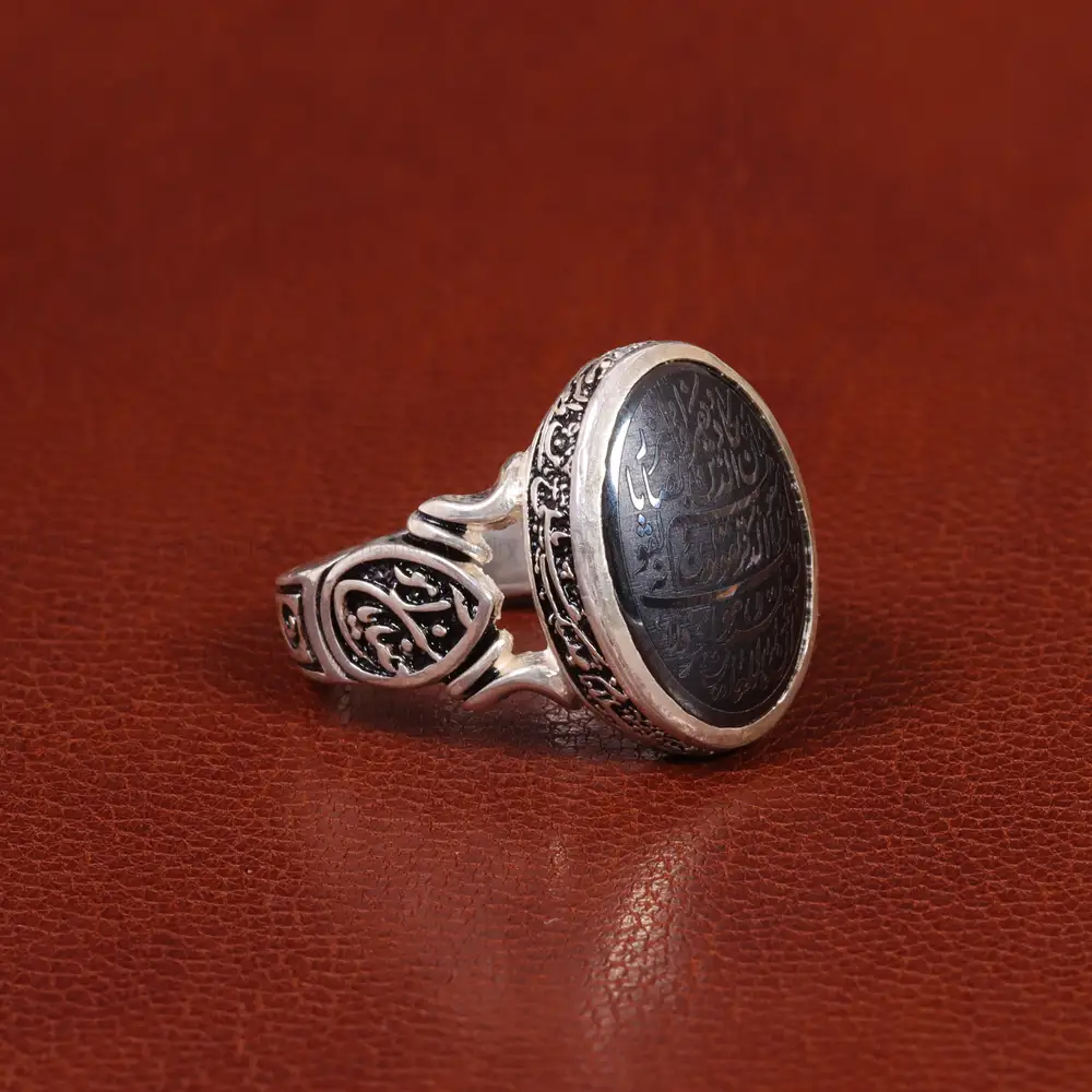 انگشتر حدید مردانه کد 26405