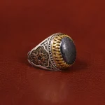 انگشتر حدید مردانه کد 26411