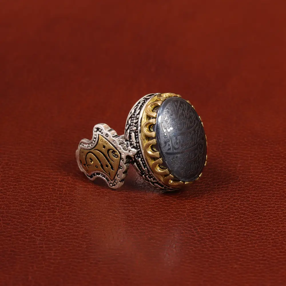 انگشتر حدید مردانه کد 26415