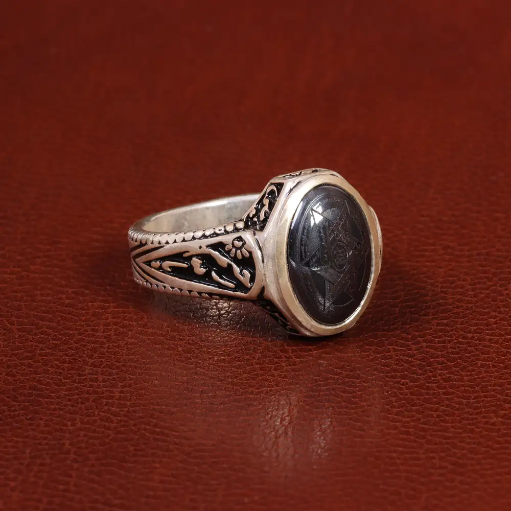 انگشتر حدید مردانه کد 26418