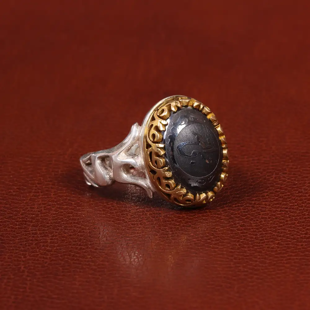 انگشتر حدید مردانه کد 26424