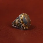 انگشتر حدید مردانه کد 26427