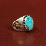 انگشتر فیروزه شجری مردانه کد 26440