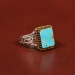 انگشتر فیروزه شجری مردانه کد 26458