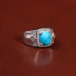 انگشتر فیروزه شجری مردانه کد 26468