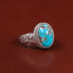 انگشتر فیروزه شجری مردانه کد 26478