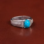 انگشتر فیروزه شجری مردانه کد 26484