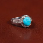 انگشتر فیروزه شجری مردانه کد 26485