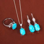 نیم ست فیروزه زنانه کد 26539