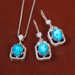 نیم ست فیروزه زنانه کد 26541