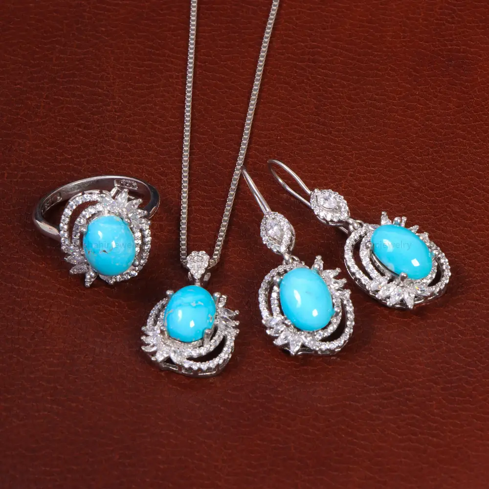 نیم ست فیروزه زنانه کد 26546