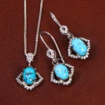 نیم ست فیروزه زنانه کد 26547