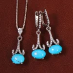 نیم ست فیروزه زنانه کد 26549