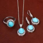 نیم ست فیروزه زنانه کد 26554