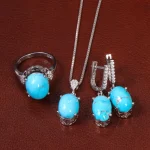 نیم ست فیروزه زنانه کد 26556